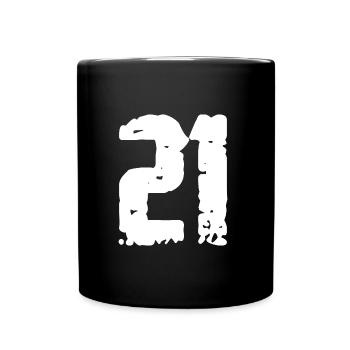 21 Nombre Vintage - Mug uni - noir - Devant