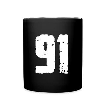 91 Number Vintage - Full Colour Mug - black - Front