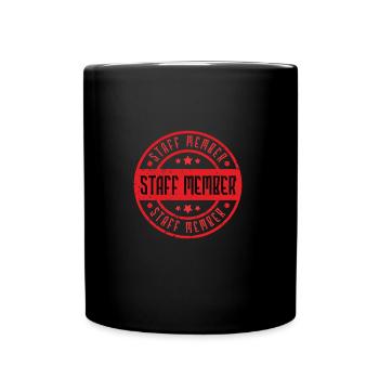 Membre du personnel - Mug uni - noir - Devant