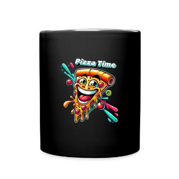 pizzatime - Tasse einfarbig - Schwarz - Vorne