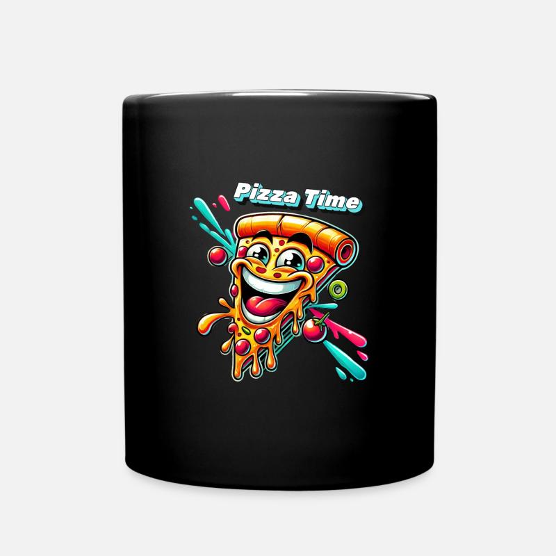 pizzatime - Full Colour Mug - black
