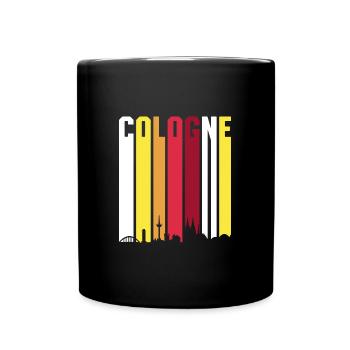 Retro Cologne Cologne Skyline cadeau - Mug uni - noir - Devant