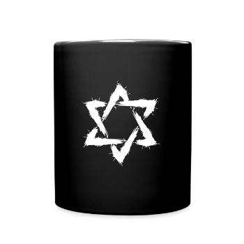 Star of David brush icon design New Religion - Full Colour Mug - black - Front