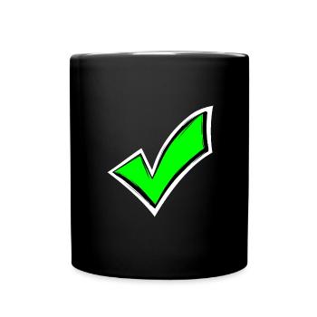 Tick chop colored seen - Full Colour Mug - black - Front