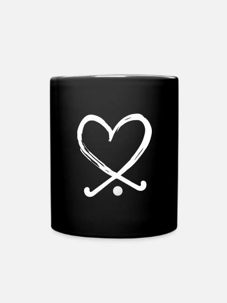 feldhockey hockey fieldhockey - Tasse einfarbig - Schwarz