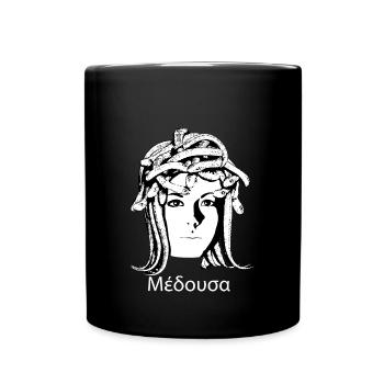 Medusa Antike Kunst Medusas Kopf mit Schlangenhaar - Tasse einfarbig - Schwarz - Vorne
