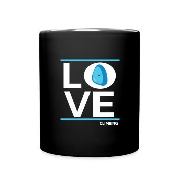 bouldern boulderfelsen freiklettern climbing-love - Tasse einfarbig - Schwarz - Vorne