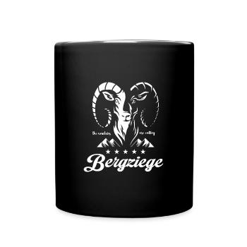 bergwandern bergziege servus alpin trailrun berg - Tasse einfarbig - Schwarz - Vorne