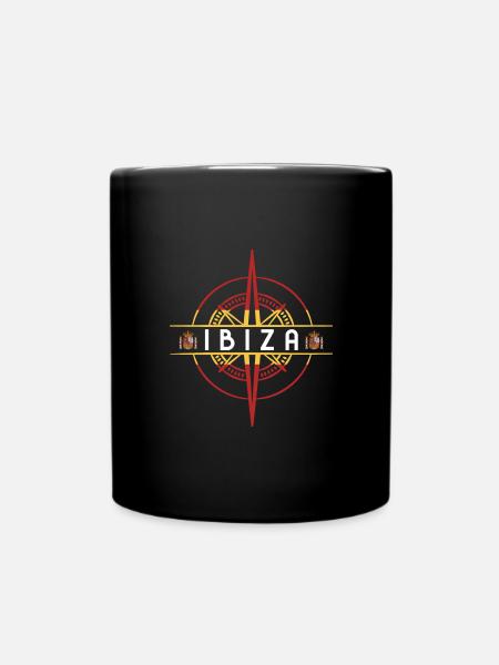 Ibiza Spanien - Tasse einfarbig - Schwarz