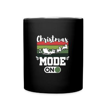 Weihnachten Modus - Tasse einfarbig - Schwarz - Vorne