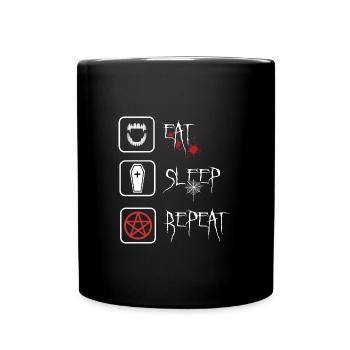 Gothic aesthetics vamp-style black dark wave - Full Colour Mug - black - Front
