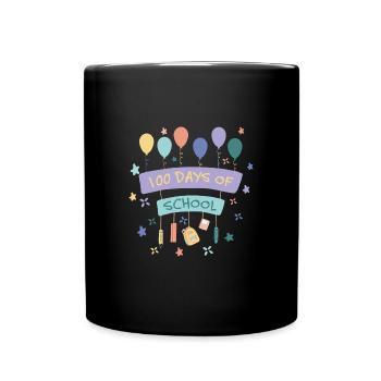 Happy 100 Day School Celebration Party - Full Colour Mug - black - Front