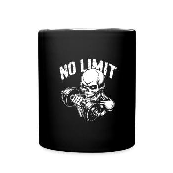 Entraînement de musculation du crâne et No Limit - Mug uni - noir - Devant