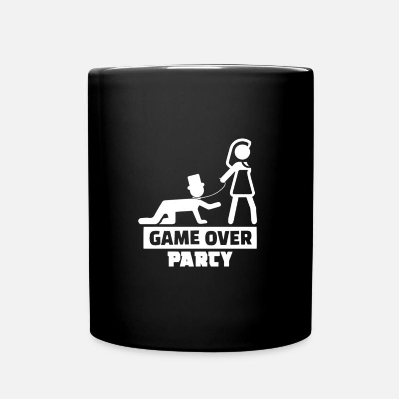 Game Over Junggesellenabschied Polterabend Heirat - Tasse einfarbig - Schwarz