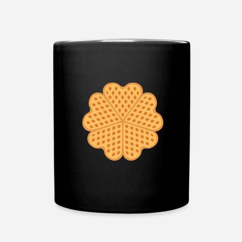 Waffel - Tasse einfarbig - Schwarz