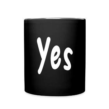 Yes - Tasse einfarbig - Schwarz - Vorne