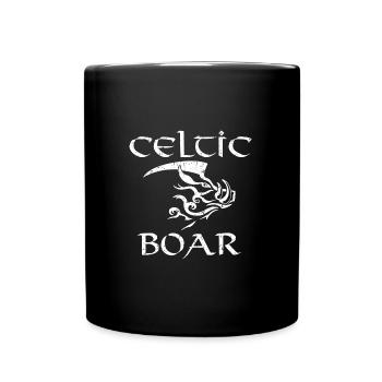 celtic boar - keltischer Eber - Tasse einfarbig - Schwarz - Vorne