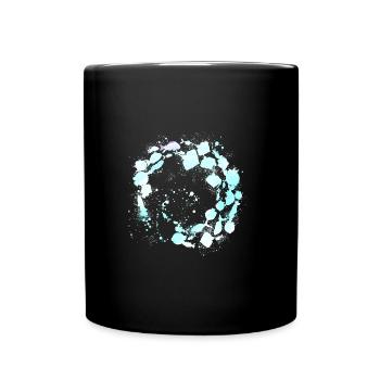 Schools of fish,fish,painting,blue,graffiti,rays - Full Colour Mug - black - Front