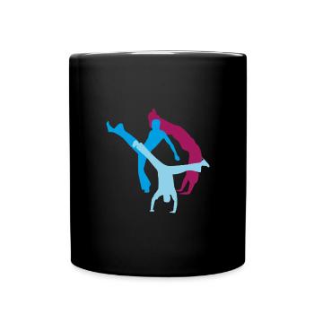 Capoeira,Sports,Graffiti,Coloré,Peinture - Mug uni - noir - Devant