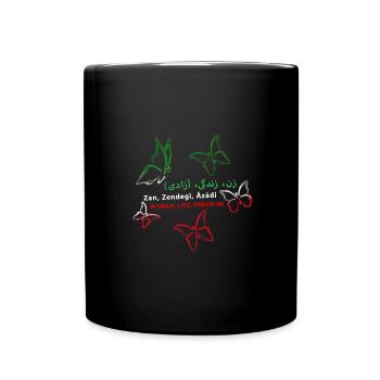 (زن، زندگی، آزادی,Zan, Zendegi, Āzādi,iran - Mug uni - noir - Devant