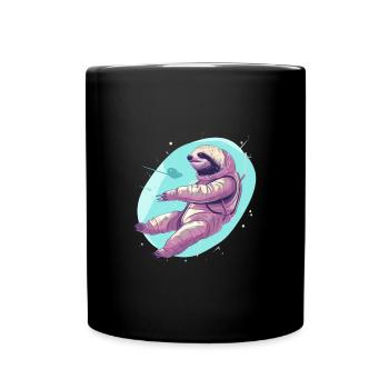Sloth in space - Full Colour Mug - black - Front