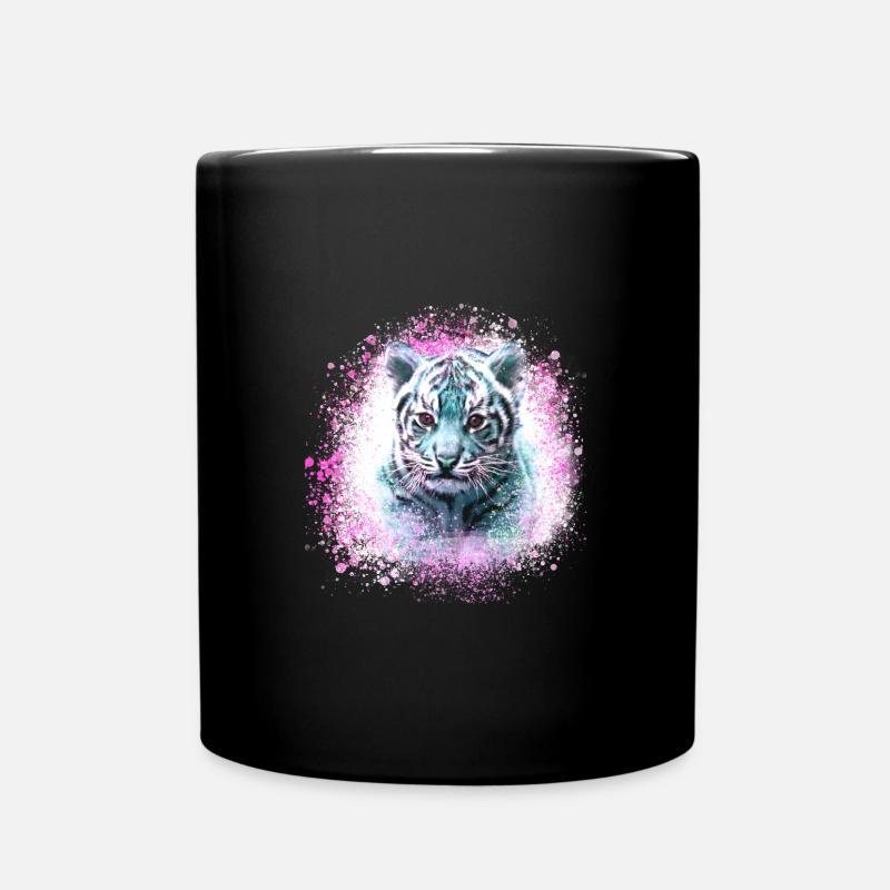 Tigre, Tigre, Chat sauvage, Graffiti, Peinture - Mug uni - noir