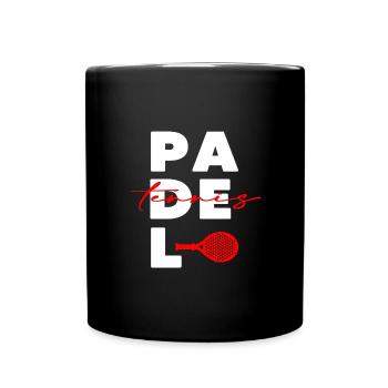 PADELTENNIS Padel Padelspieler Padeltennis-sport - Tasse einfarbig - Schwarz - Vorne
