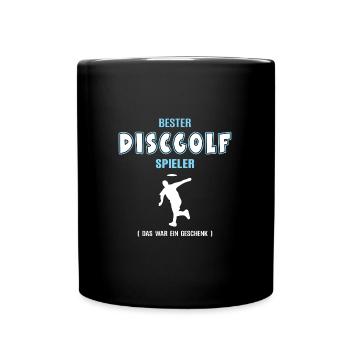 Bester Discgolf Spieler Discgolfer Frisbee Sport - Tasse einfarbig - Schwarz - Vorne