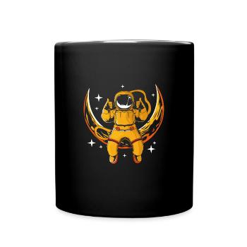 Sonnensystem Universum - Tasse einfarbig - Schwarz - Vorne