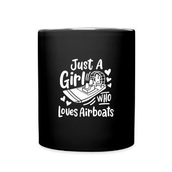 Juste une fille qui aime les hydroglisseurs, amoureuse de la rivière - Mug uni - noir - Devant