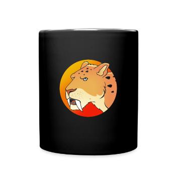 Sabre-toothed tiger - Full Colour Mug - black - Front