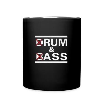 Drum & Bass - Tasse einfarbig - Schwarz - Vorne