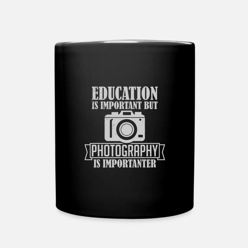 Photography is importanter - Full Colour Mug - black