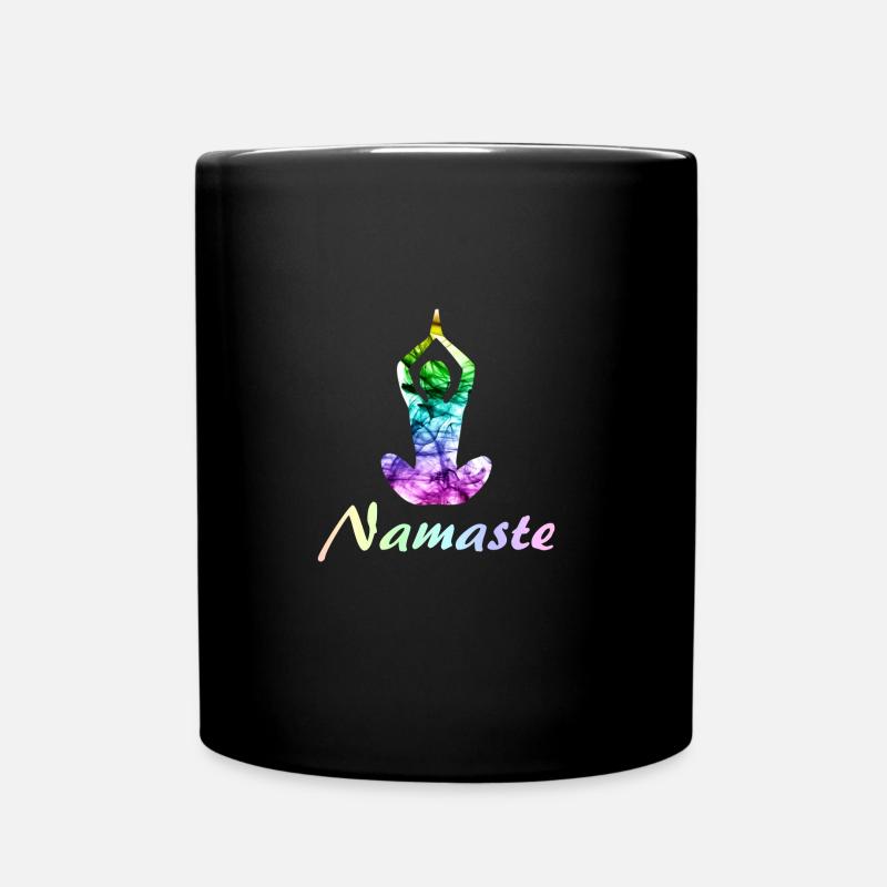 Yoga Namaste - Tasse einfarbig - Schwarz
