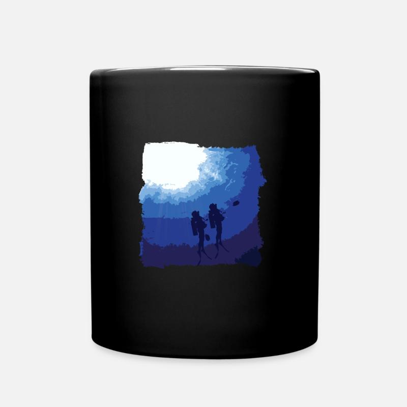 Taucher Tauchen Unter Wasser Geschenk - Tasse einfarbig - Schwarz