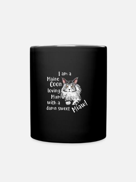 Maine Coon maman Miaw! - Mug uni - noir