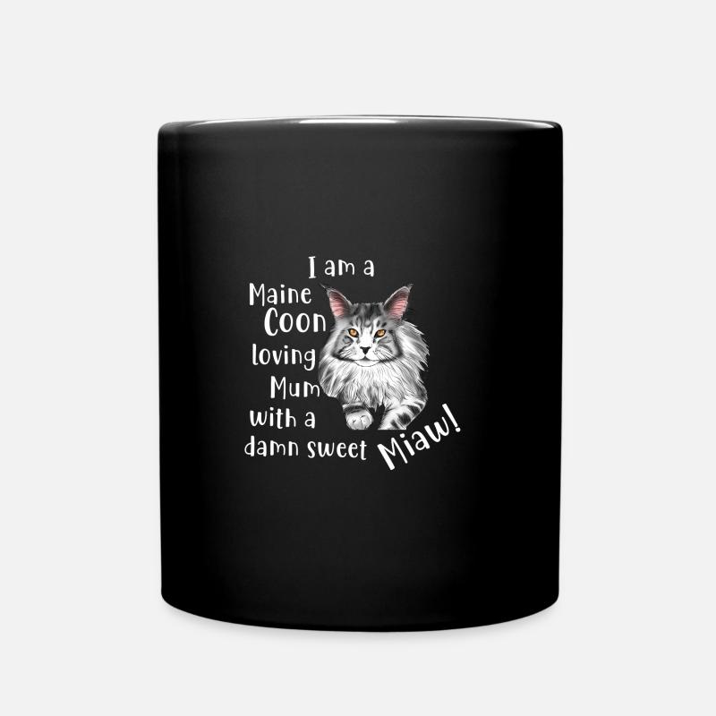 Maine Coon mum Miaw! - Tasse einfarbig - Schwarz