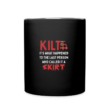 Écosse Écossaise d’humour Kilt Rock cadeau - Mug uni - noir - Devant