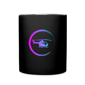 Hélicoptère pilote d'hélicoptère volant - Mug uni - noir - Devant