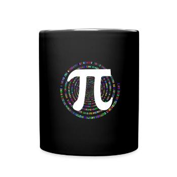 Pi, π, nombre, maths, mathématiques, day, géométrie - Mug uni - noir - Devant