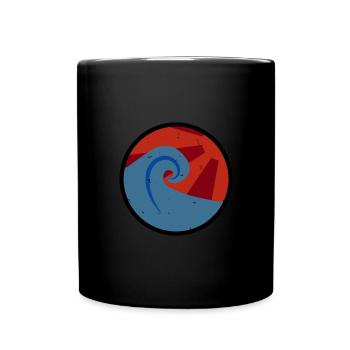 Vague style rétro - Mug uni - noir - Devant