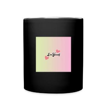 Love yourself - Tasse einfarbig - Schwarz - Vorne