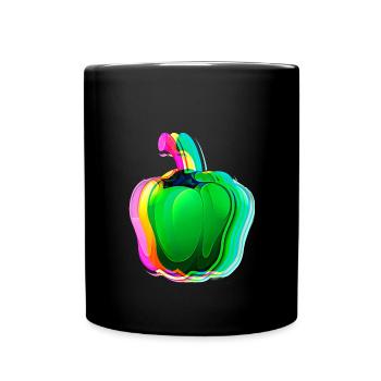 Habanero,chilli, colorful, gradient,shine - Full Colour Mug - black - Front