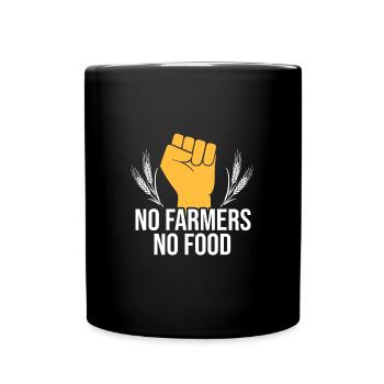 No Farmers No Food Support Farmer - Full Colour Mug - black - Front