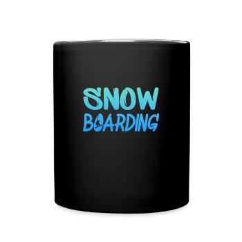 snowboarding - Tasse einfarbig - Schwarz - Vorne