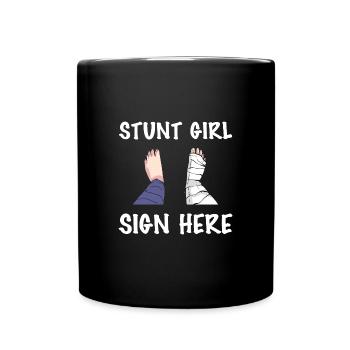Broken leg - Full Colour Mug - black - Front