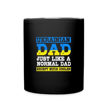 Ukraine Father Father's Day Gift Dad - Full Colour Mug - black - Front