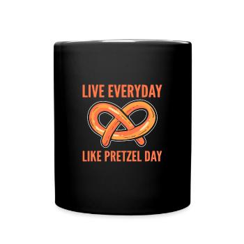 Brezel - Tasse einfarbig - Schwarz - Vorne
