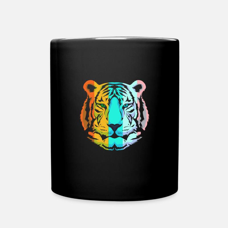 Weißer Tiger - Tasse einfarbig - Schwarz