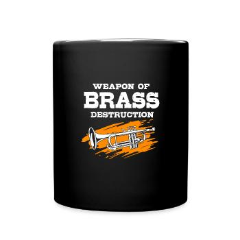 Posaune - Tasse einfarbig - Schwarz - Vorne